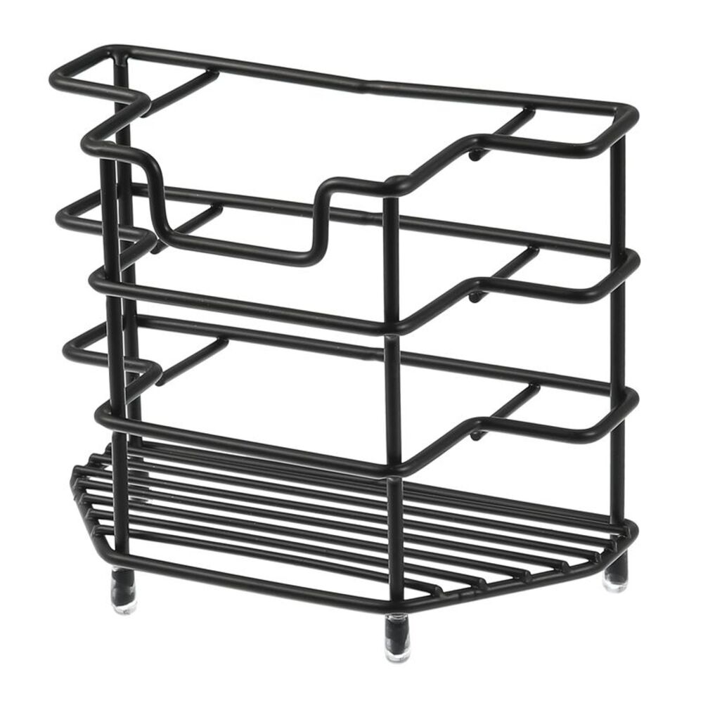 3 Slots 304 Stainless Steel Toothbrush Toothpaste Holder Stand Black